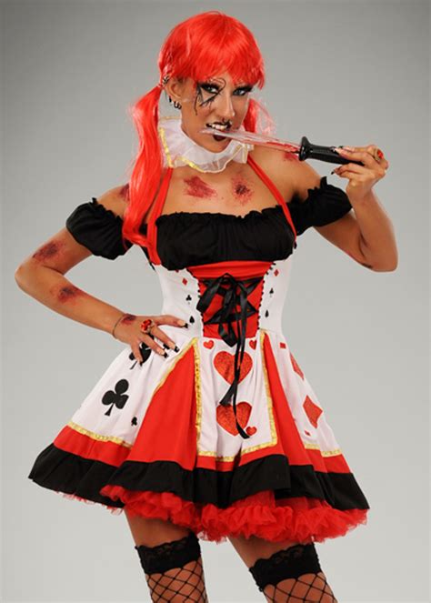 Womens Halloween Wonderland Playing Card Queen Costume [83409-HA ...