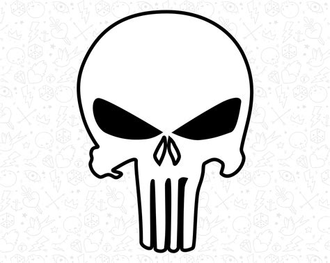The Punisher Logo SVG, Skull SVG, Punisher sticker, Punisher decal, Punisher Skull Digital ...