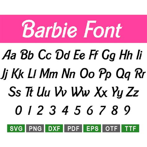 Barbie Font Svg, Barbie Logo Font Svg, Barbie Font Style Svg Inspire Uplift | lupon.gov.ph