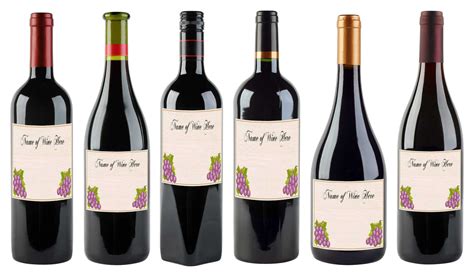 6 Free Printable Wine Labels You Can Customize | Lovetoknow For Blank ...