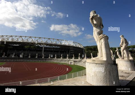 Soccer - Olympic Stadium - Rome Stock Photo - Alamy