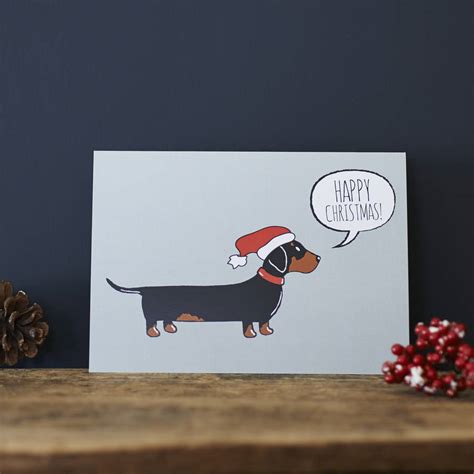 Dachshund / Sausage Dog Christmas Card By Sweet William Designs ...