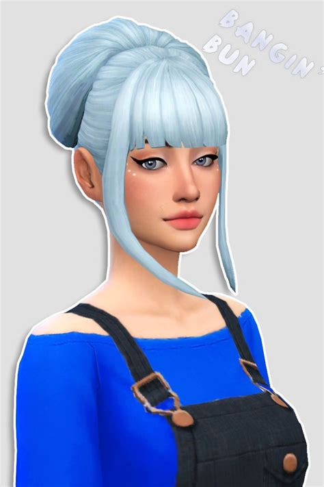 Sims 4 Anime Hair Cc Maxis Match I was just messing around in blender ...