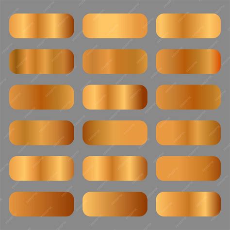 Premium Vector | Vector big set of metallic gold gradients