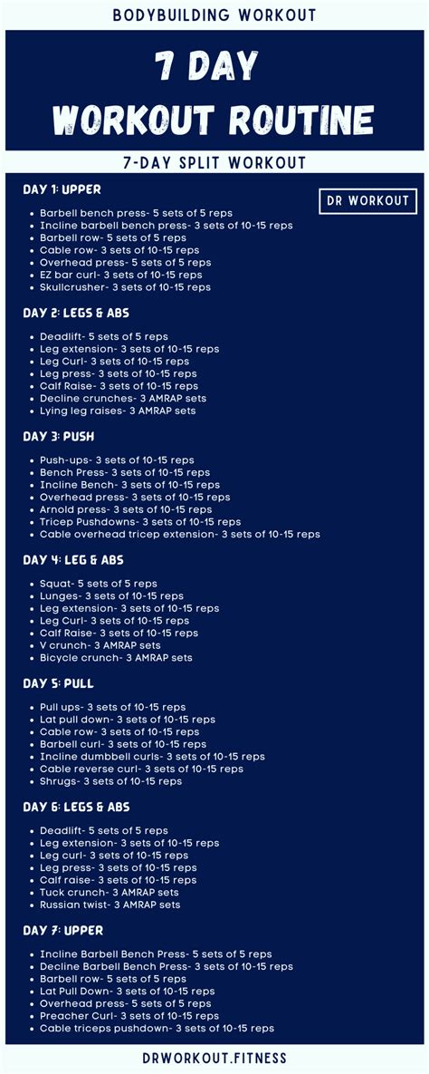 Bodybuilding Exercise Chart Pdf - Infoupdate.org