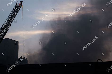 Los Angeles Fire Department Firefighters Work Editorial Stock Photo ...