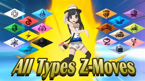 Pokemon Sun & Moon - All Types Z-Moves! (1080p HD) - YouTube