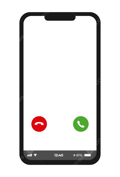 Iphone Receiving Call Screen Mockup Vector, Receiving Phone Mockup, Iphone Mockup, Calling ...