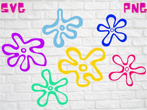 Spongebob Squarepants Flower Cloud Svg Digital File Only Svg Etsy | The ...