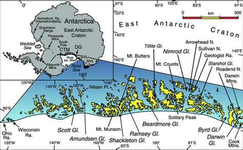 Map showing locations in the central Transantarctic Mountains (Byrd... | Download Scientific Diagram