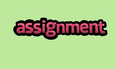 ASSIGNMENT writing vector design on a green background 15013608 Vector Art at Vecteezy