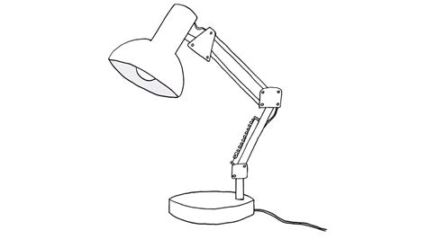 How to Draw a Desk Lamp - YouTube