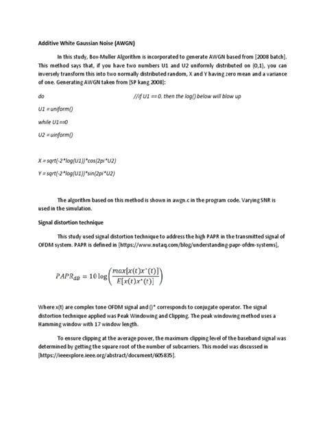 Additive White Gaussian Noise | PDF | Normal Distribution | Orthogonal ...