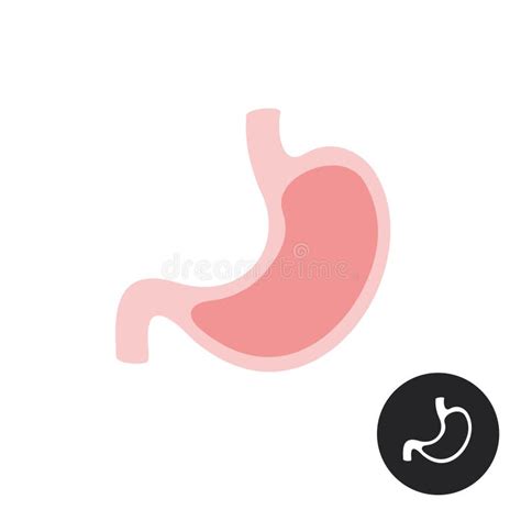 Stomach Simple Black Icon. Silhouette of a Human Stomach. Stock Vector ...