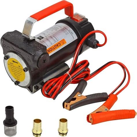 BLACKHORSE-RACING 12V DC Portable Electric Fuel Transfer Pump Diesel ...