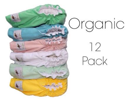 12 Pack Organic Cloth Diapers One Size fits all with Snap Closure | Pocket diapers, Cloth ...