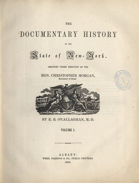 Thoreau Books: The documentary history of the state of New-York. p1 ...