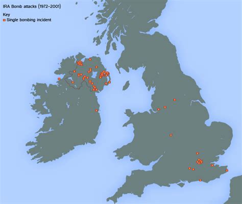 IRA Bombings across the UK and Ireland. - Maps on the Web