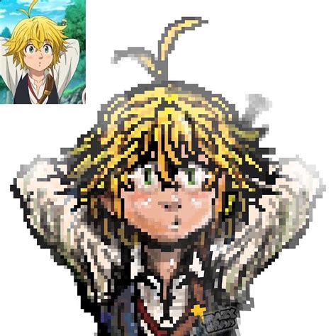 ArtStation - Meliodas Pixel Artwork By BrazyBran