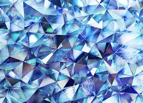 Premium AI Image | Abstract Blue Diamond Texture Crystal CloseUp Background 3D rendering