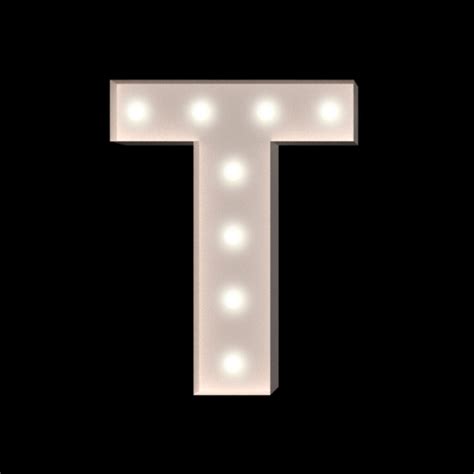 "T" Letter 4' Tall Marquee - RGB Lights