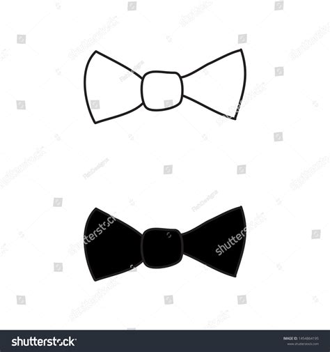 Cartoon Drawing Bow Tie Stock Vector (Royalty Free) 1454864195 ...