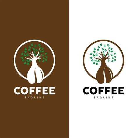 Coffee Logo Design, Coffee Tree Drink Vector, Template Symbol ...