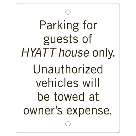 Parking For Guest of Hyatt House Only - Identity Group