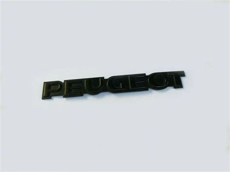 PEUGEOT REAR PLASTIC EMBLEM LOGO BADGE USED ORIGINAL GENUINE FACTORY OEM | eBay | Emblem logo ...