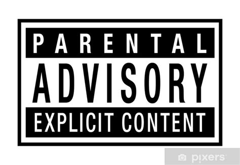 Sticker Parental Advisory label - PIXERS.NET.AU