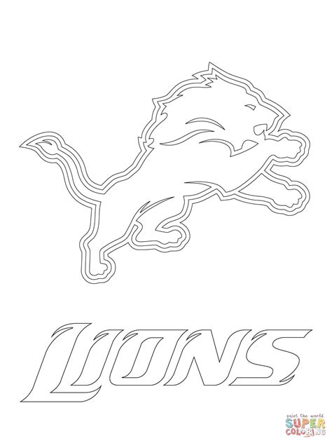 Detroit Lions Logo coloring page | Free Printable Coloring Pages