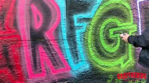 Neon glow in the dark graffiti - YouTube