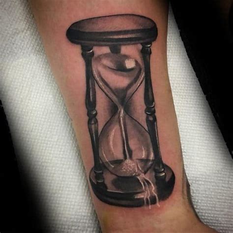 30 Broken Hourglass Tattoo Designs For Men - Time Ink Ideas