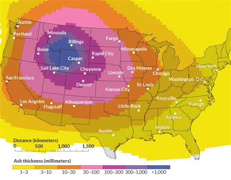 If Yellowstone Erupts Which States Would Be Affected Map - Printable Map