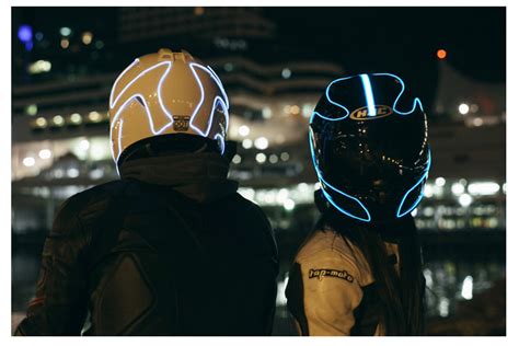 Helmet Lights - How to light up your helmet like Tron