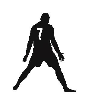 STL file Cristiano Ronaldo - CR7 silhouette 👤・3D printable model to download・Cults