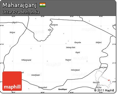 Free Blank Simple Map of Maharajganj