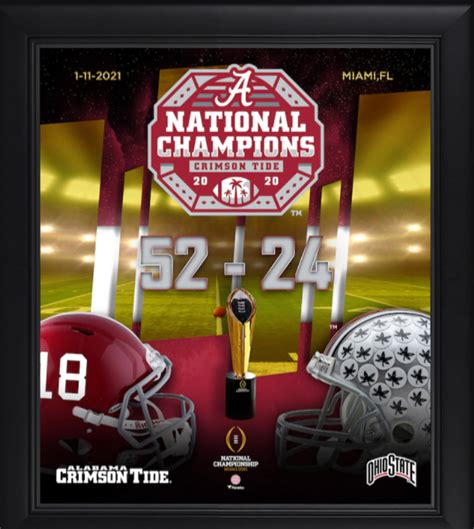 Alabama Crimson Tide Framed College Football Playoff 2020 National Champions Collage 15 x 17