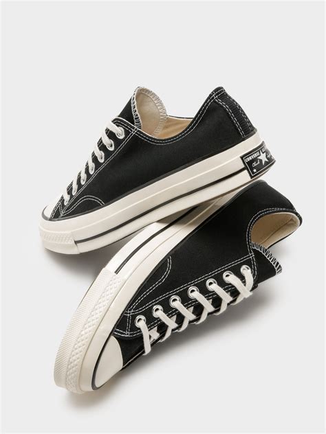 Unisex Chuck Taylor All Star 70 Low Top Sneakers in Black - Glue Store