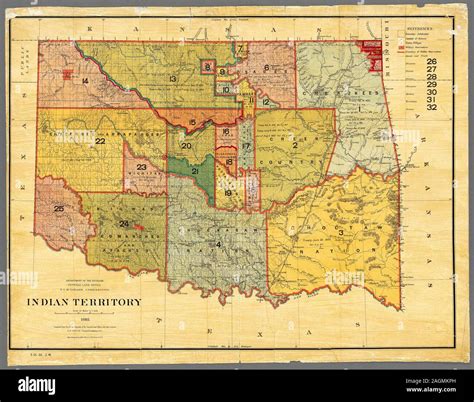 Oklahoma native american land map hi-res stock photography and images ...