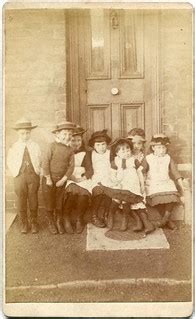 Children on a doorstep (c.1880s) | Carte de visite. Plain ba… | Flickr