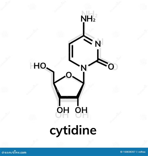 Cytidine Chemical Formula Vector Illustration | CartoonDealer.com ...