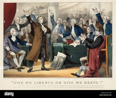 "Give Me Liberty or Give Me Death!–Patrick Henry delivering his great Stock Photo - Alamy