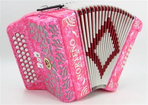 Acordeon Marca Norteño 3 Registros Rosa/Sol Blanco - Gabbanelli Accordions