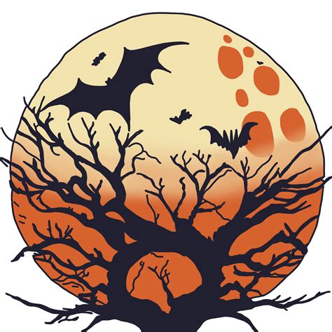 Scary Halloween moon 27706802 PNG