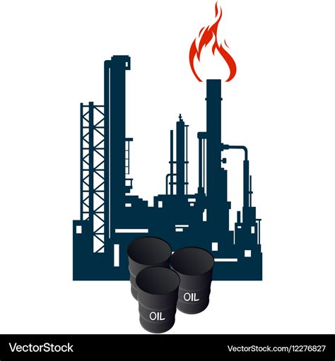 Oil refinery Royalty Free Vector Image - VectorStock