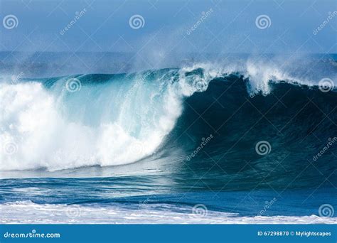 Big blue wave stock photo. Image of summer, white, beach - 67298870