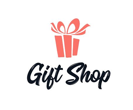 Simple Logo Illustration For Gift Shop Logo Design Emblem Design Concept Stock Illustration ...