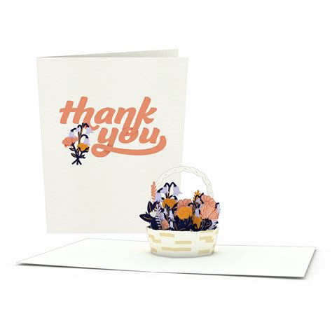 Thank You Flower Basket Cards | Flower Basket Thank You Cards | Lovepop