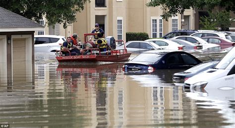 Houston flooding sees five dead after a month of rain fell in one HOUR ...